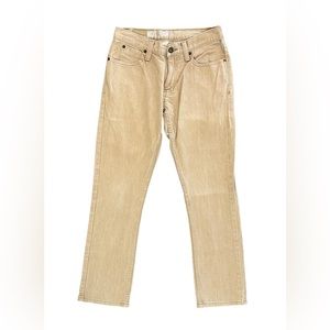 Free World Night Train Beige Straight Leg Jeans Mens Size 28  100% Cotton